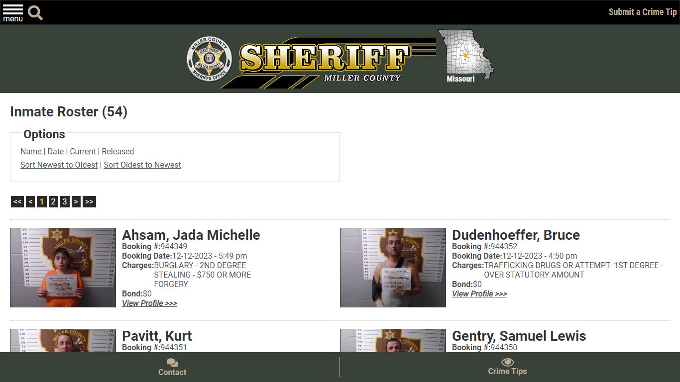 Inmate Roster (46) - Miller County Sheriff