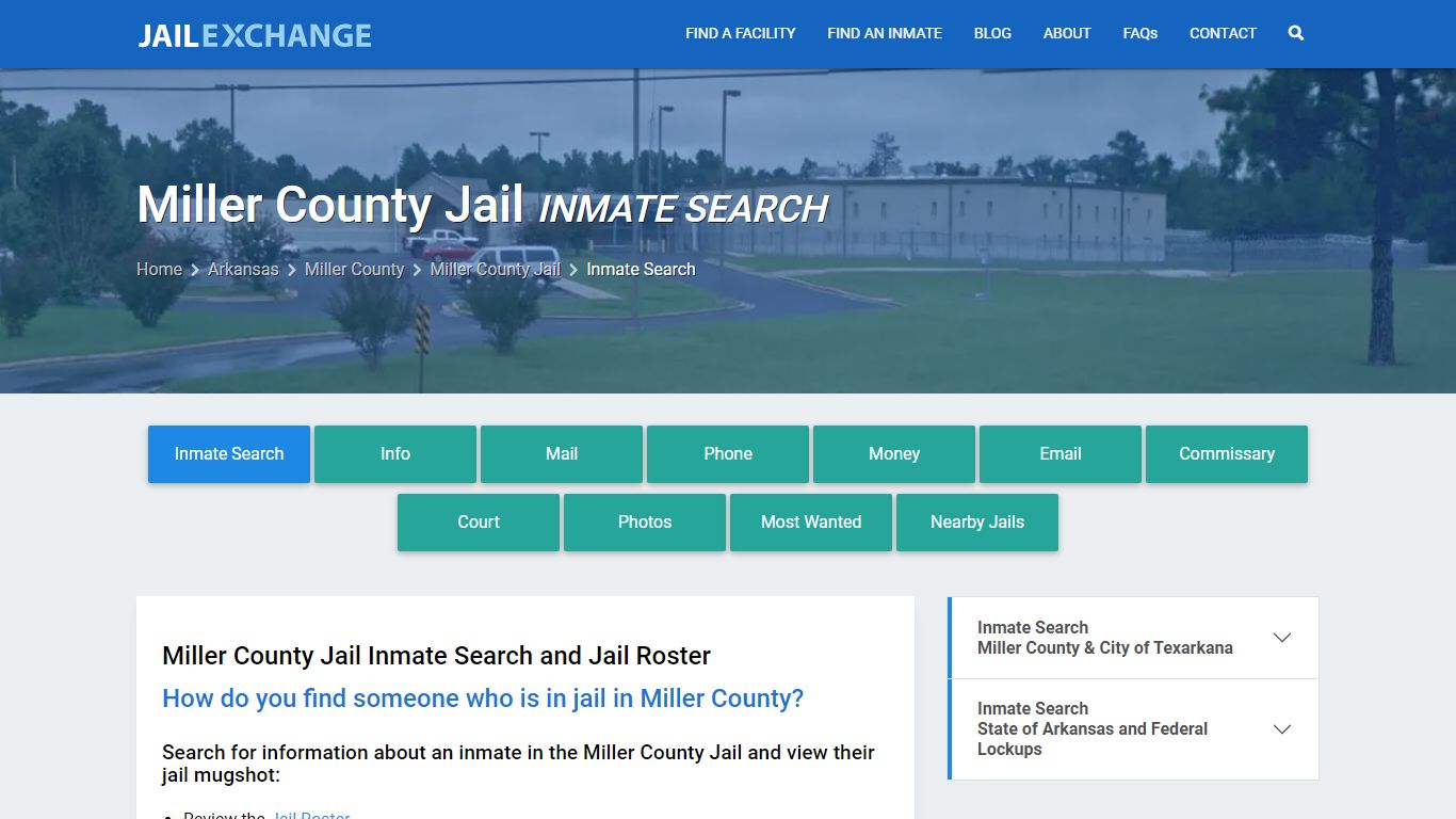 Inmate Search: Roster & Mugshots - Miller County Jail, AR